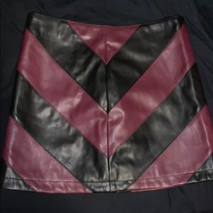 Pleather mini skirt